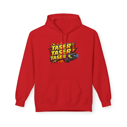 Taser Logo Hoodie — Vintage Yellow Graphic Midweight Pullover