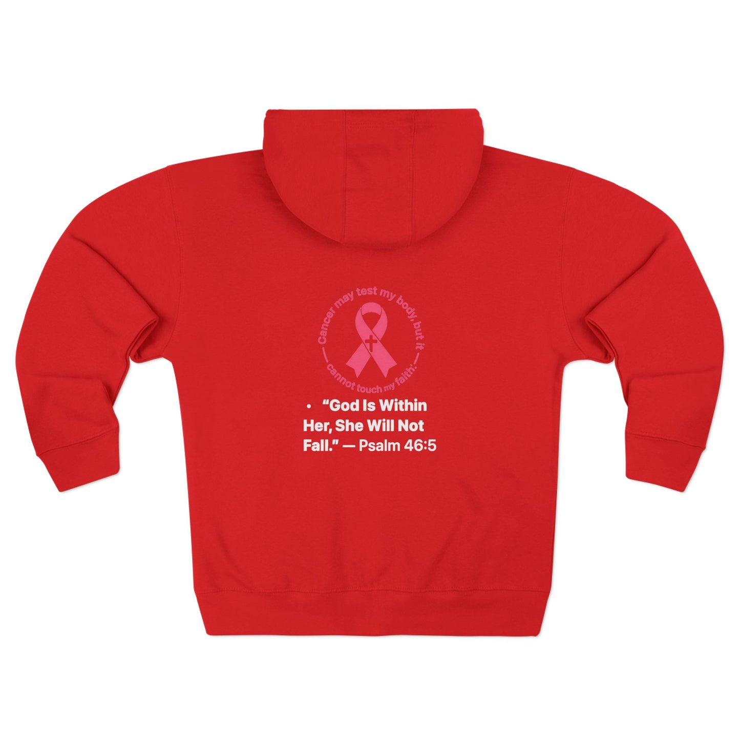 Zip Hoodie — Pink Ribbon Cancer Awareness Support Hoodie