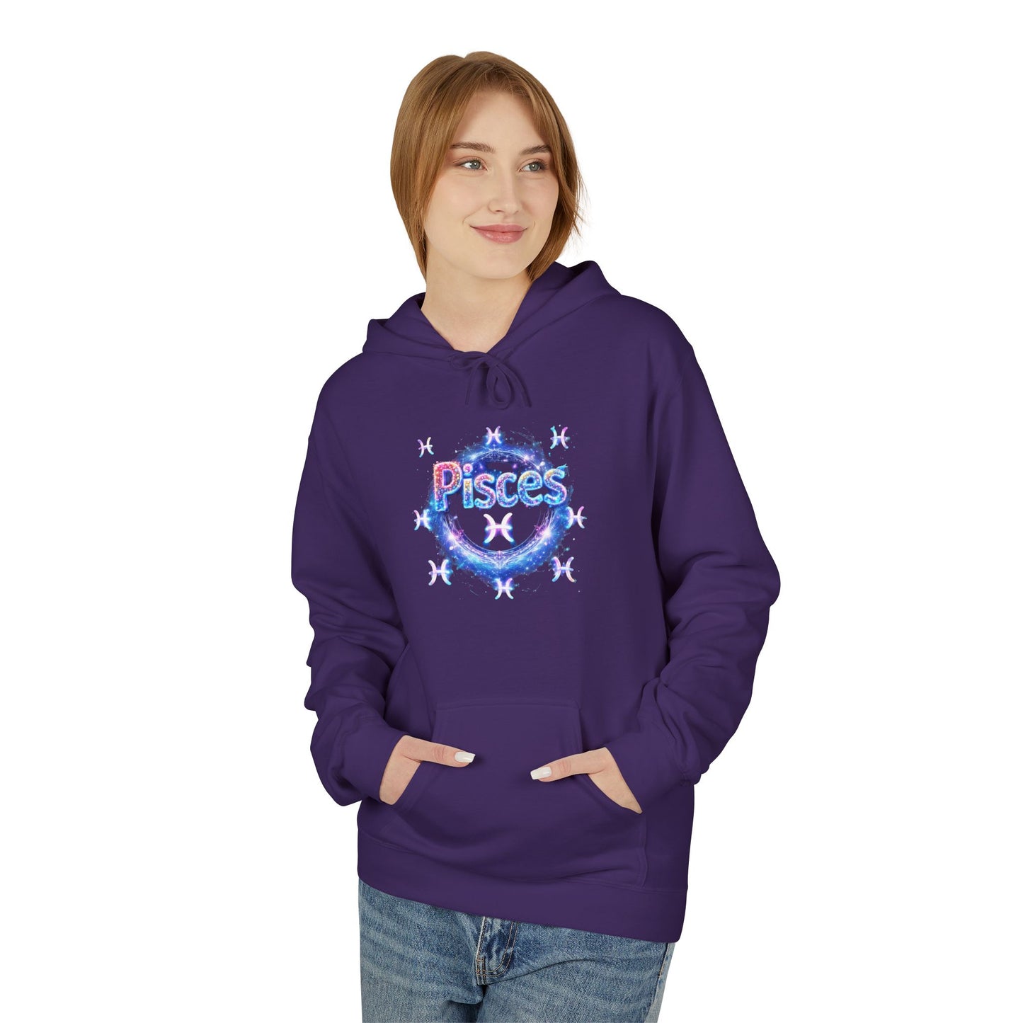 Pisces Zodiac Hoodie — 'Pisces Facts' Astrological Graphic Pullover