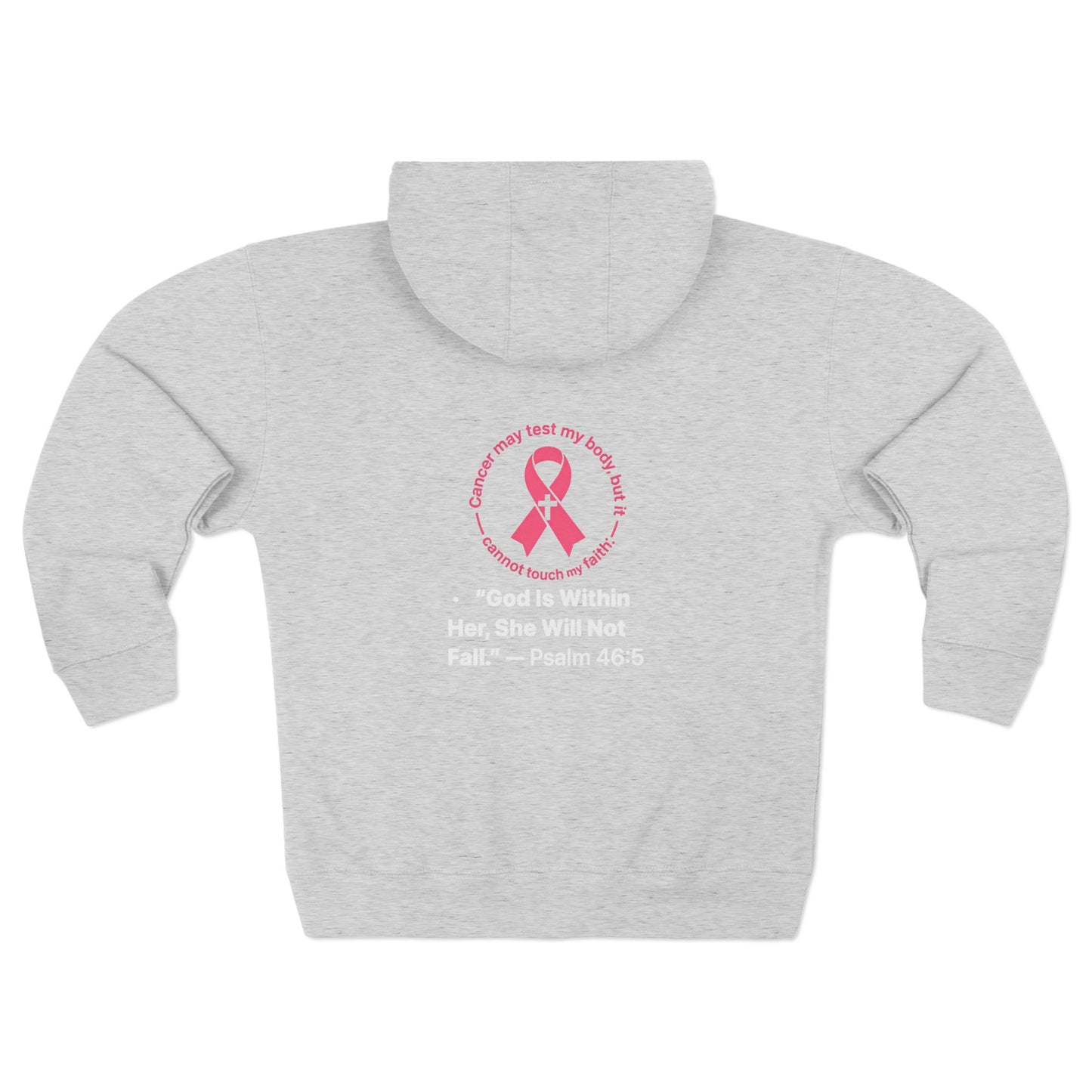 Zip Hoodie — Pink Ribbon Cancer Awareness Support Hoodie
