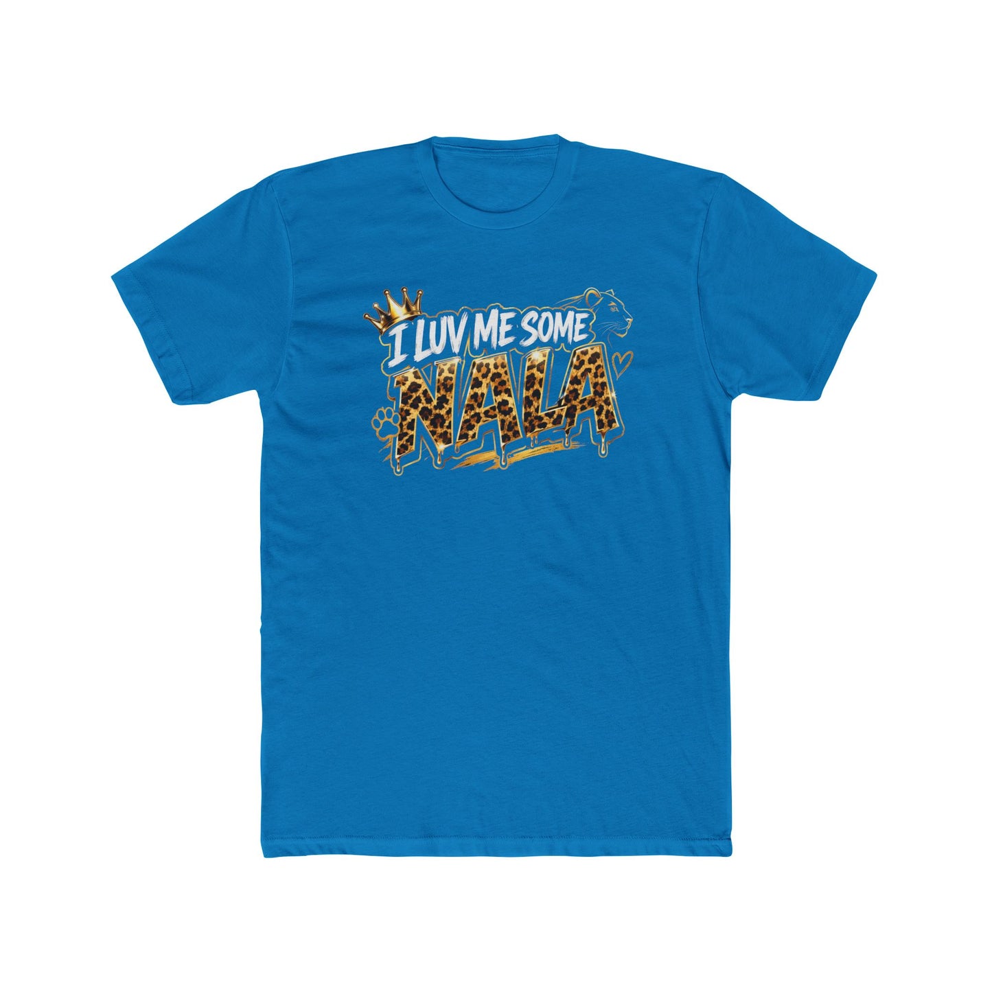 NALA Leopard Print Crown Tee — Personalized Name Graphic T-Shirt