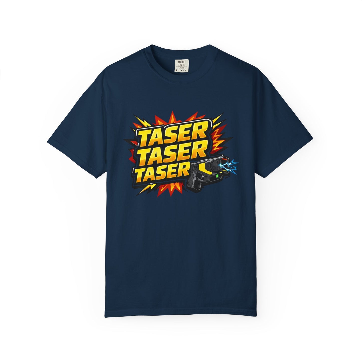 Taser Graphic T-Shirt — Retro Safety Device Design