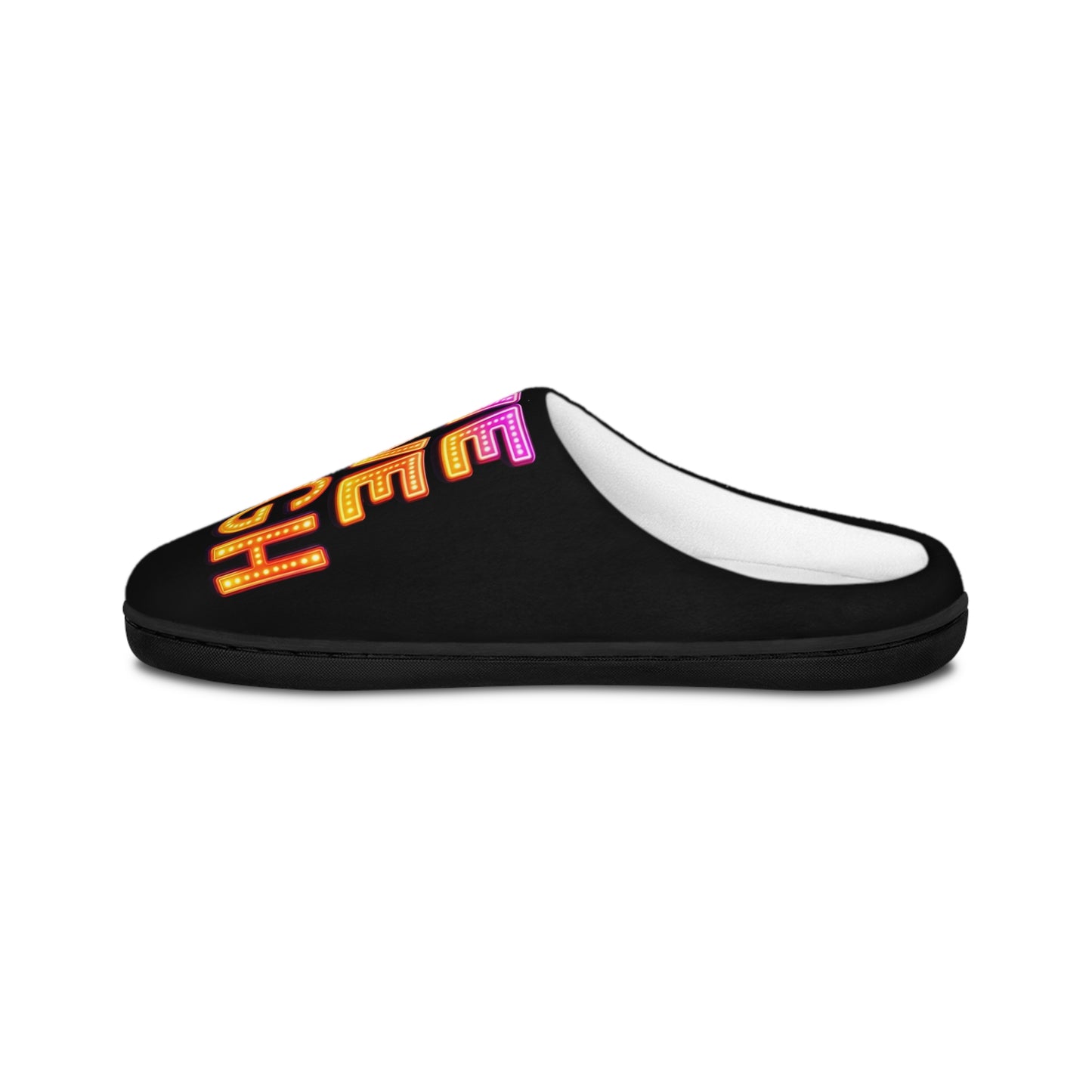 Live Love Laugh Indoor Slippers — Colorful Neon Graphic Women's House Shoes