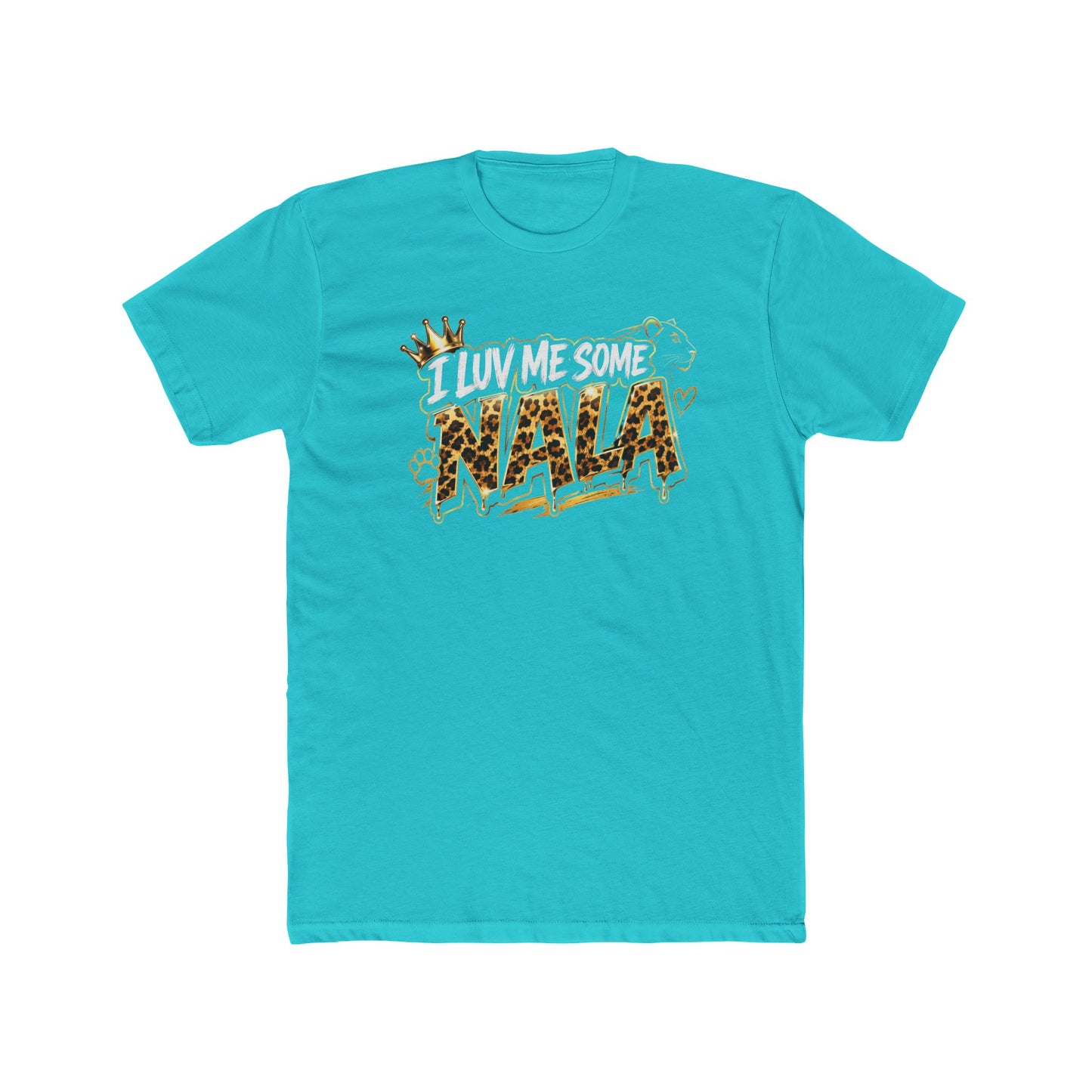 NALA Leopard Print Crown Tee — Personalized Name Graphic T-Shirt