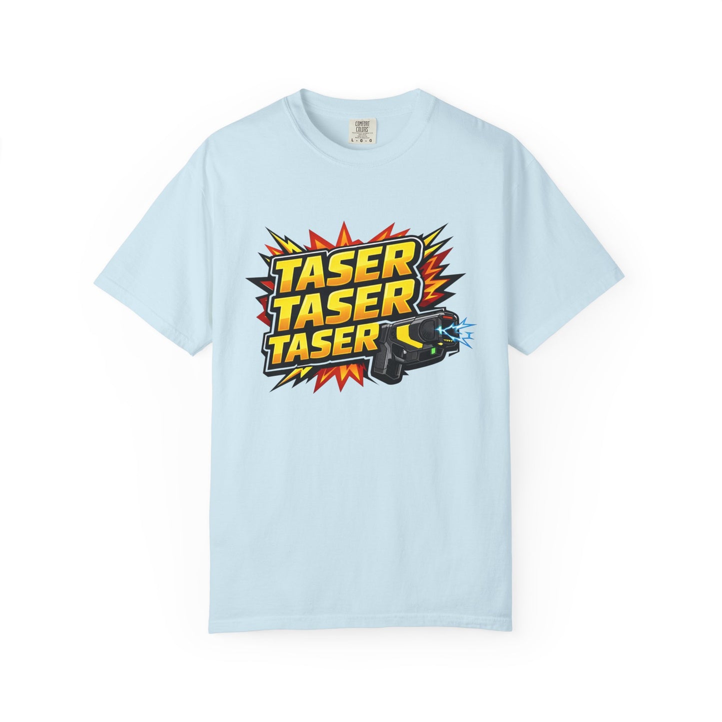 Taser Graphic T-Shirt — Retro Safety Device Design