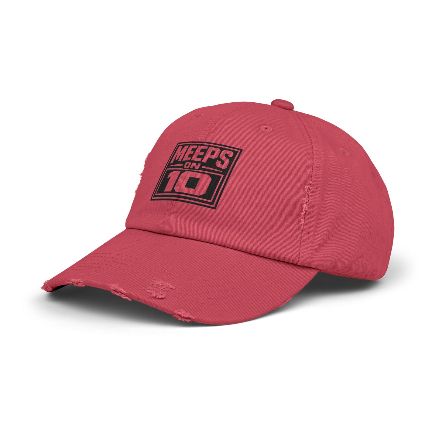Meeps on 10 Distressed Baseball Cap