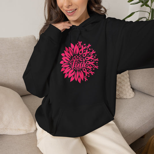 Pink Floral 'Tina' Hoodie —  I Kicked Cancers Ass Cozy Sweatshirt