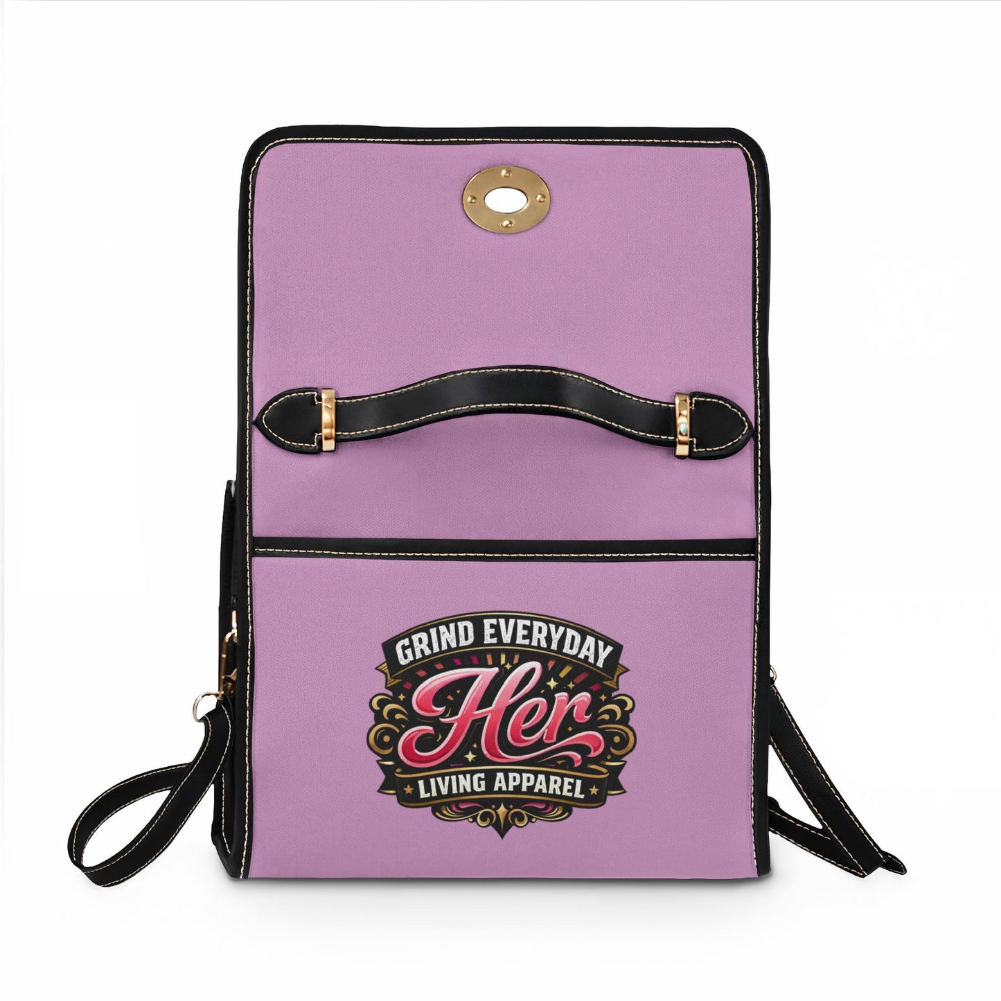 Purse Bag — 'Grind Everyday Her' Pink Logo Satchel