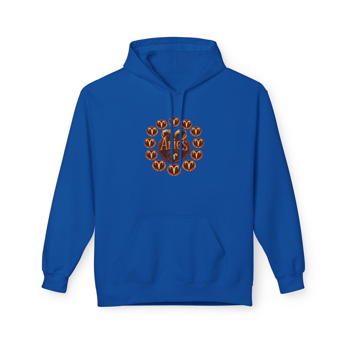 Aries Astrological Hoodie — Vintage Puck Circle Design