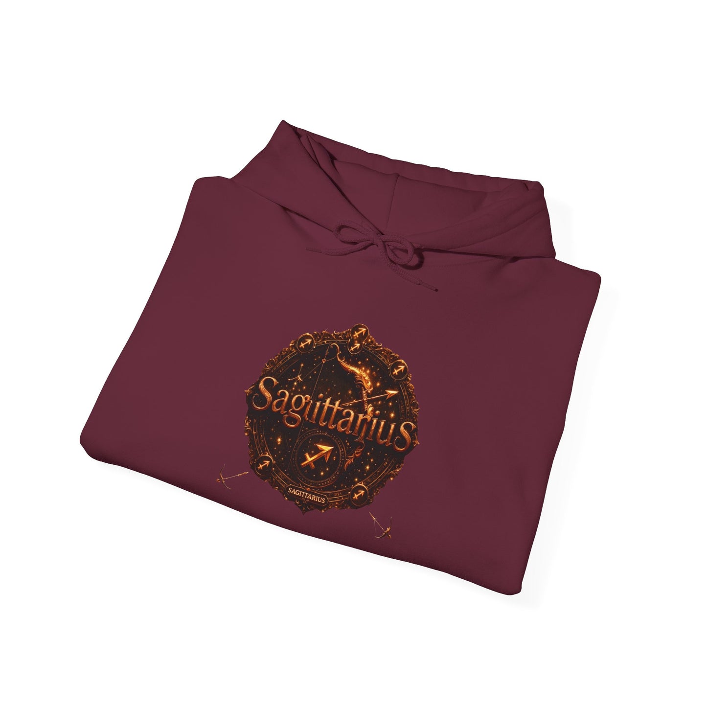 Sagittarius Zodiac Hoodie – Astrology Archer Graphic Sweatshirt with 'Top 10 Traits of Sagittarius' Back Print