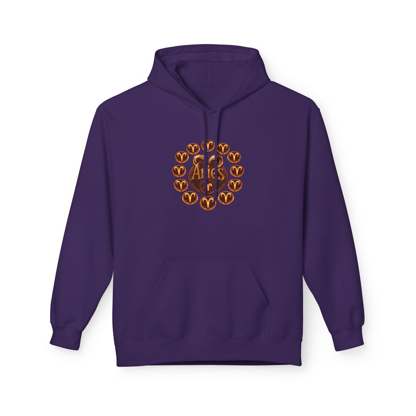 Aries Astrological Hoodie — Vintage Puck Circle Design