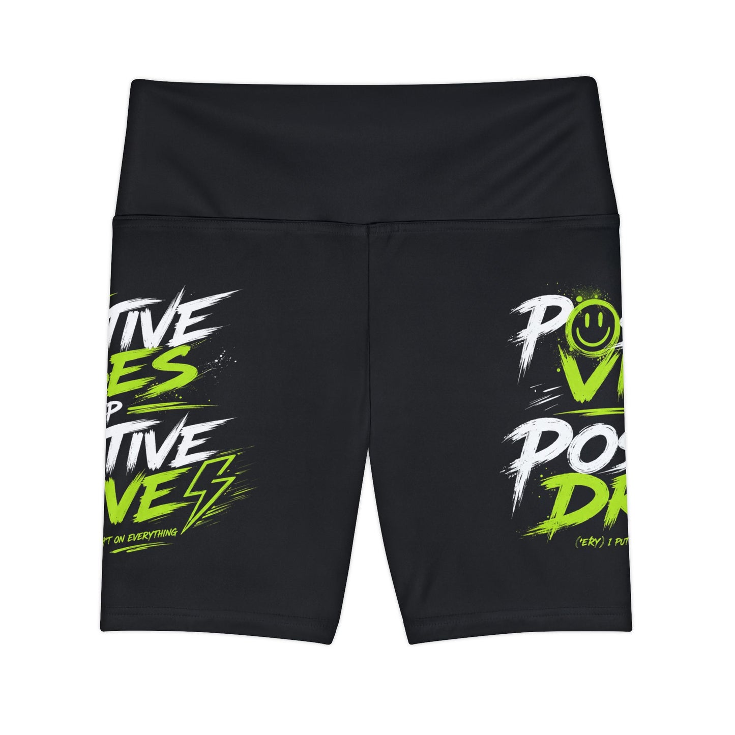 Positive Vibes Workout Shorts — Women's Motivational Gym Biker Shorts