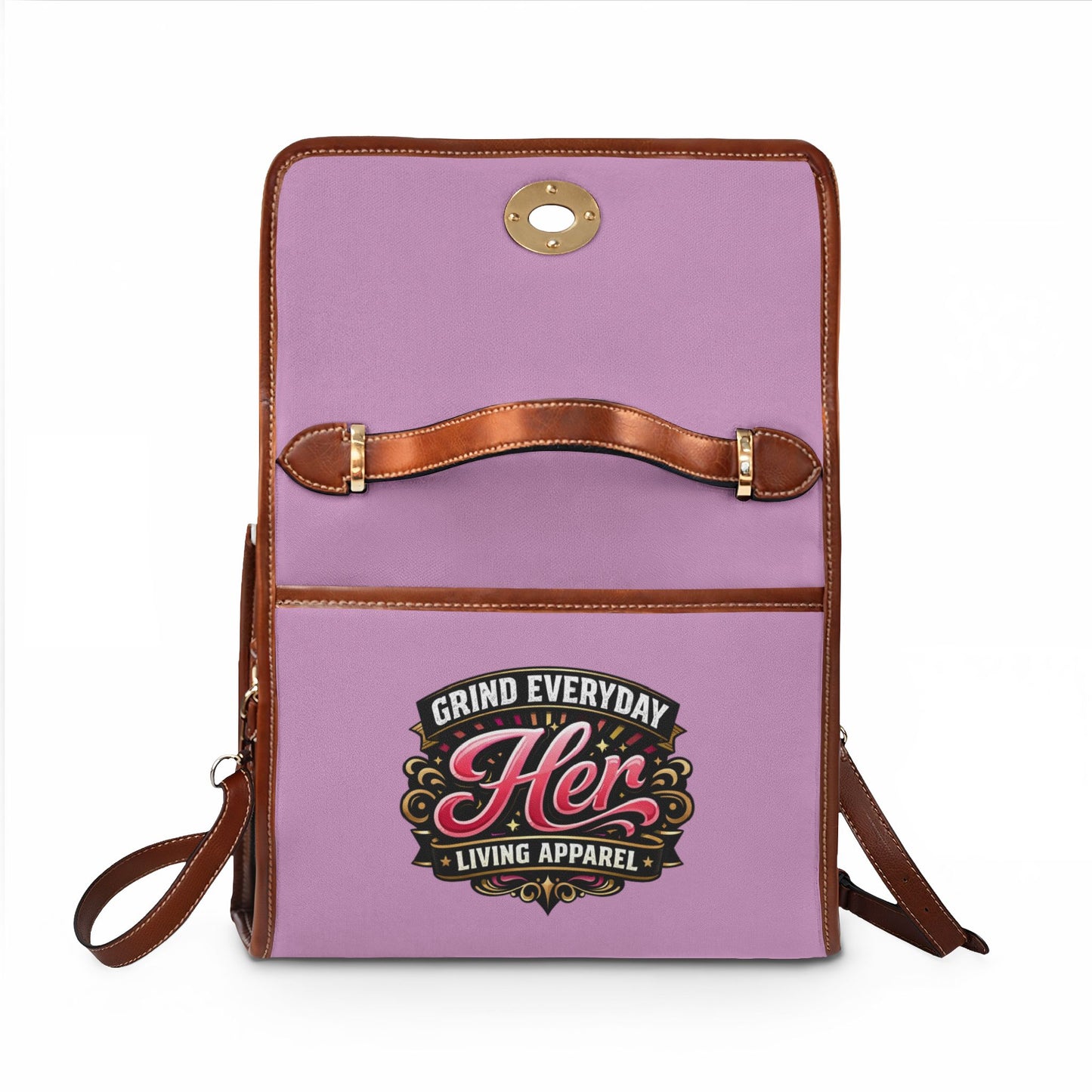 Purse Bag — 'Grind Everyday Her' Pink Logo Satchel