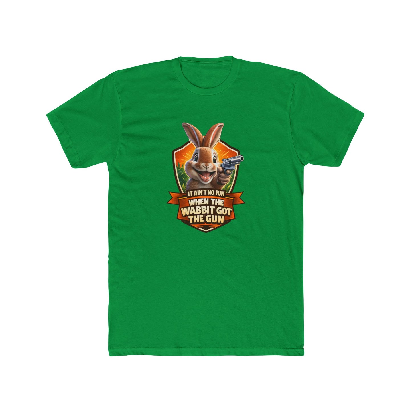 When the Wabbit Got the Gun Tee — Funny Rabbit Graphic T-Shirt