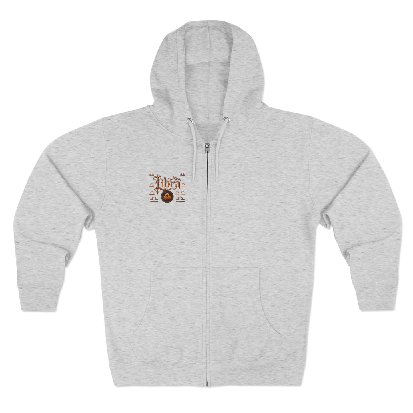 Libra Zip Hoodie — Zodiac Nutrition Facts Graphic Hoodie
