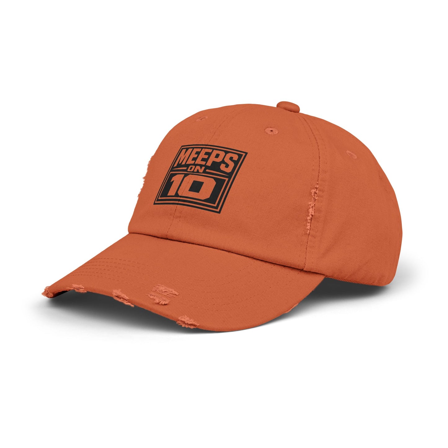 Meeps on 10 Distressed Baseball Cap