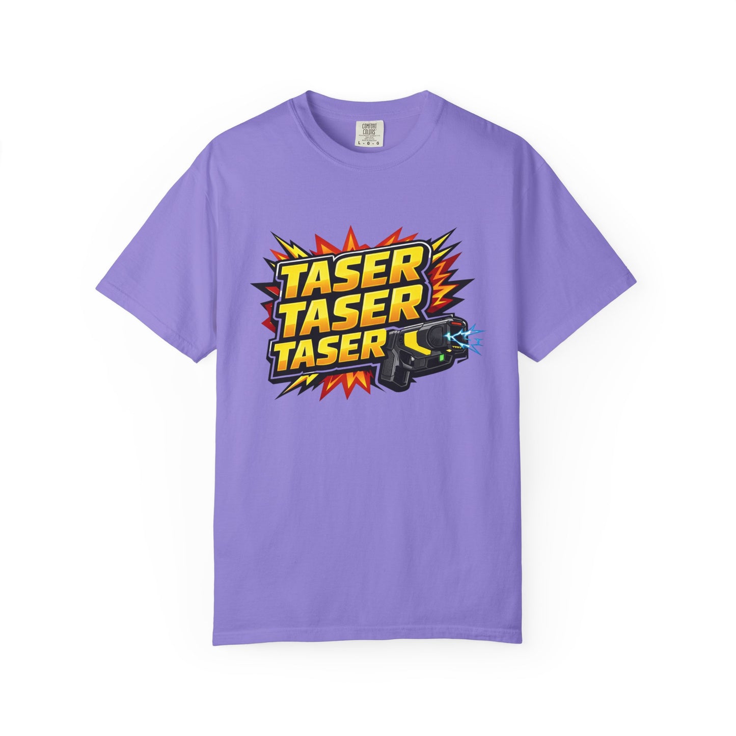 Taser Graphic T-Shirt — Retro Safety Device Design