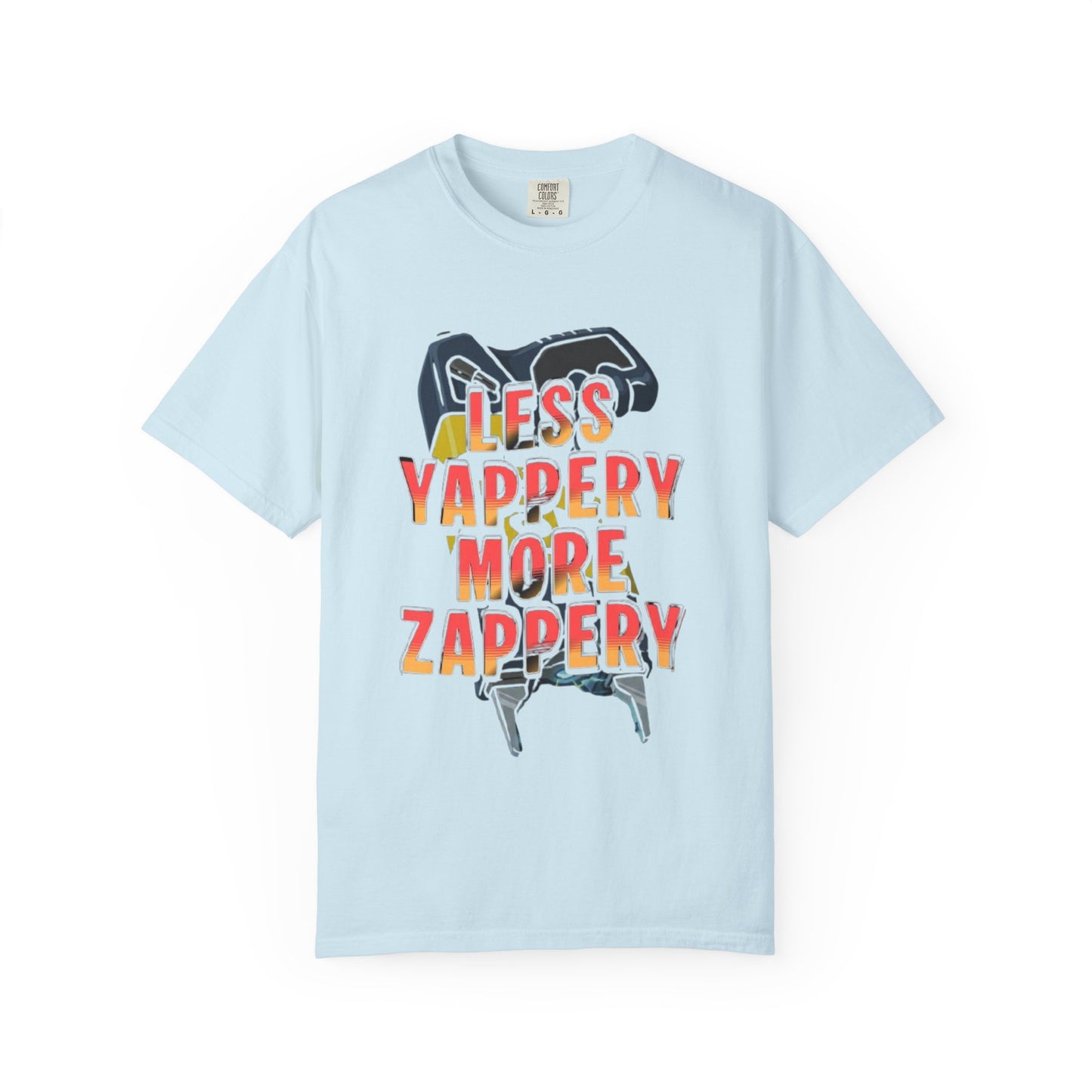 T-Shirt — "Less Yappery More Zappery" Graphic Tee (Retro Electricist Vibe)