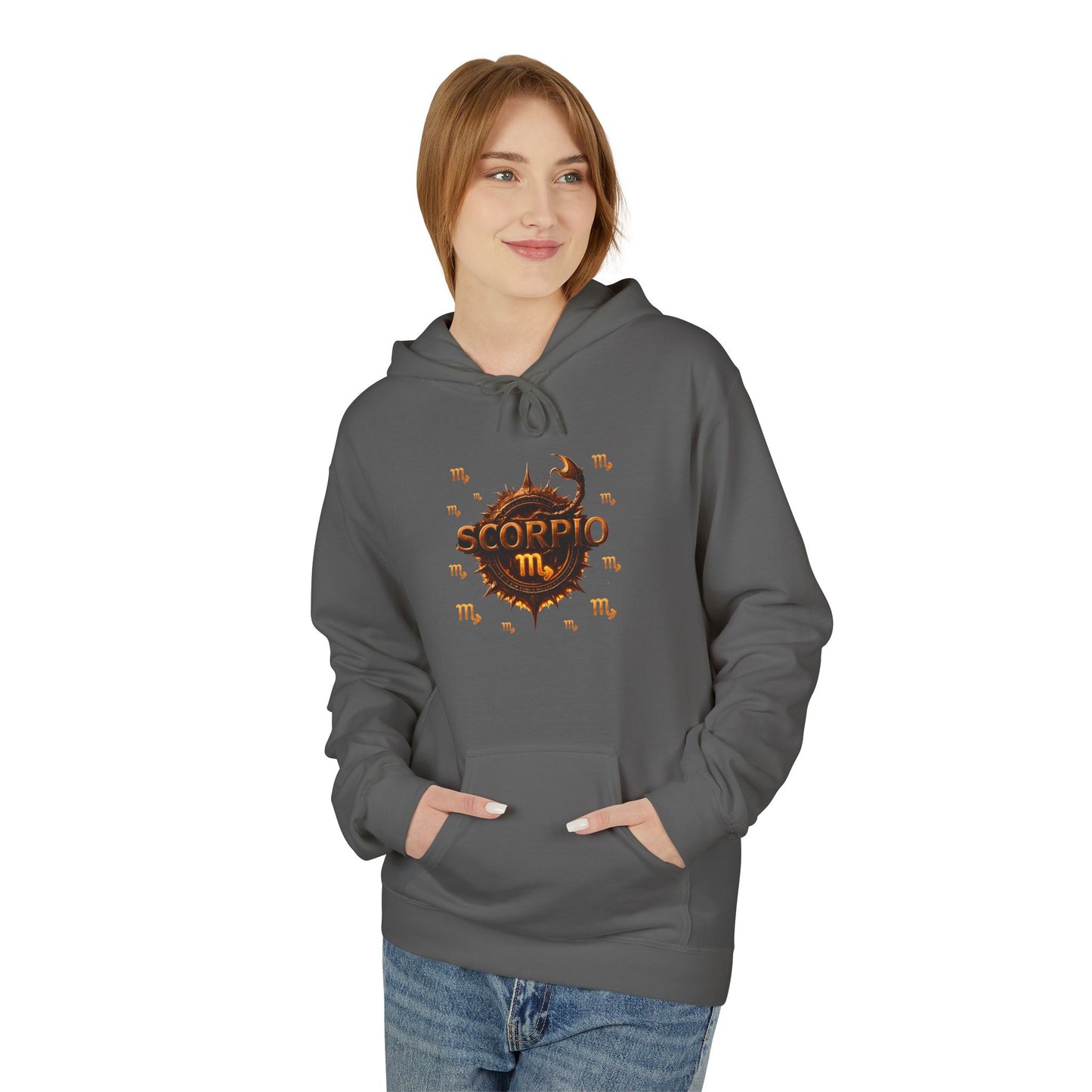 Scorpio Hoodie — Zodiac Scorpion Graphic with 'Scorpio Nutrition Facts' Back Print