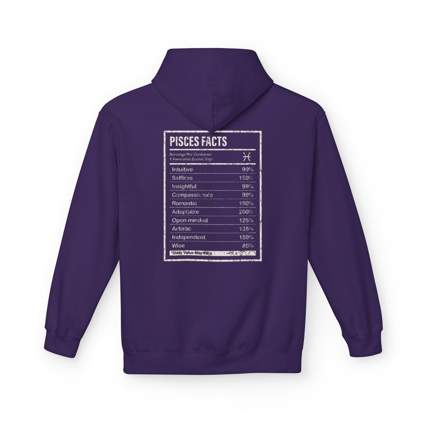Pisces Zodiac Hoodie — 'Pisces Facts' Astrological Graphic Pullover