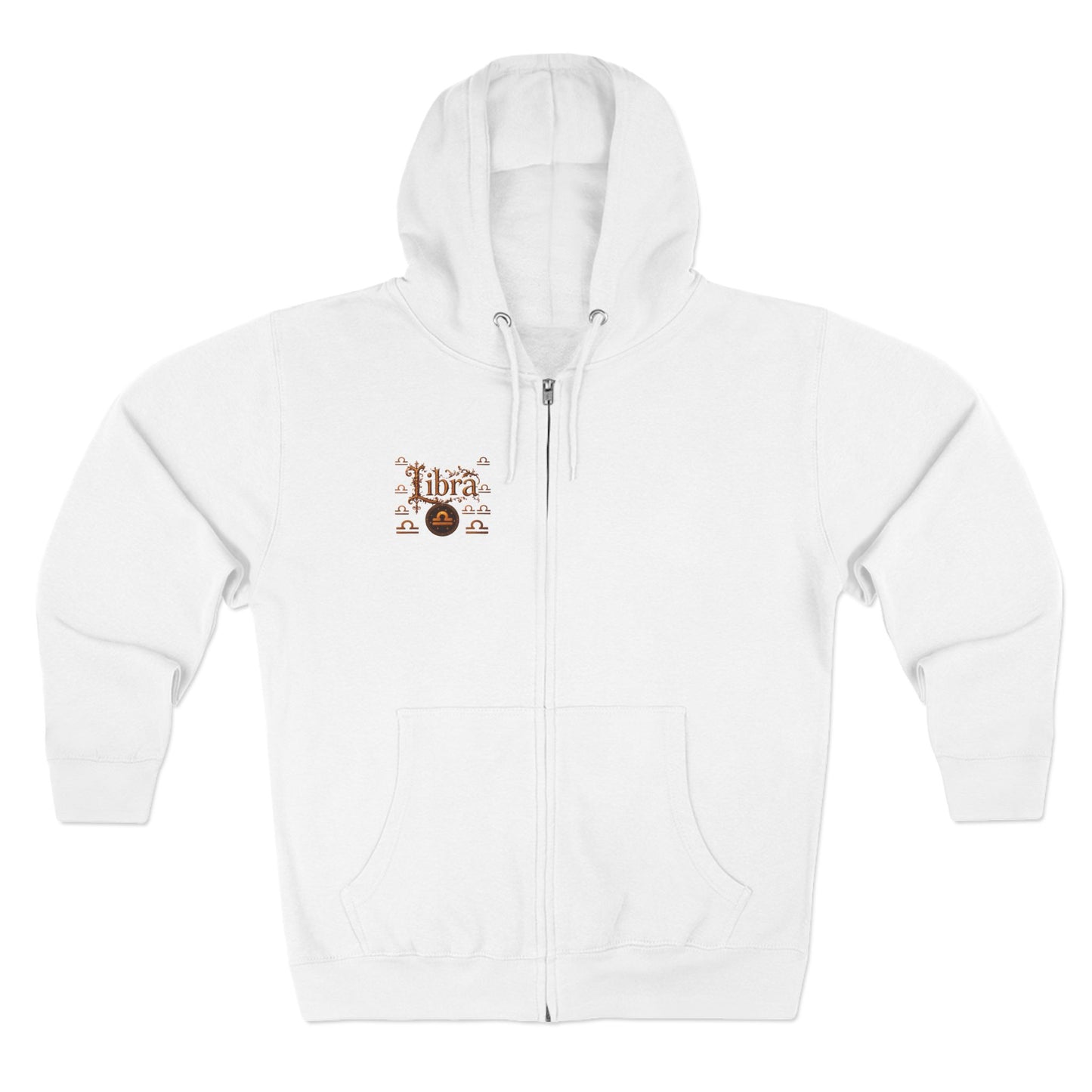 Libra Zip Hoodie — Zodiac Nutrition Facts Graphic Hoodie