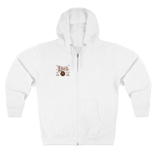 Libra Zip Hoodie — Zodiac Nutrition Facts Graphic Hoodie