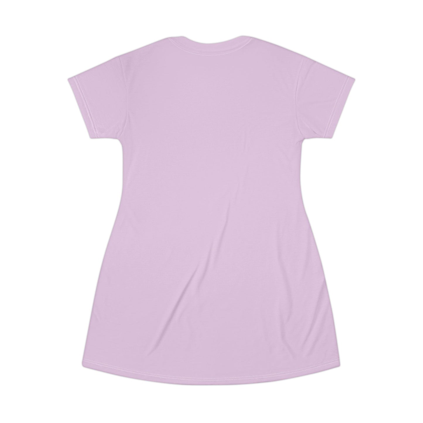 Lilac AOP T‑Shirt Dress – Casual Summer Shift Dress