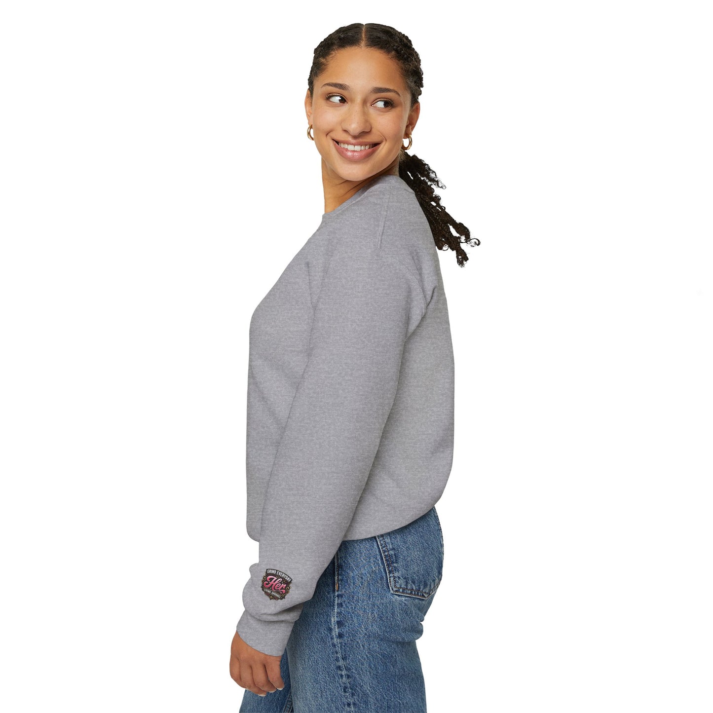 Crewneck Sweatshirt — "God Is On My Side" Faith Script Logo