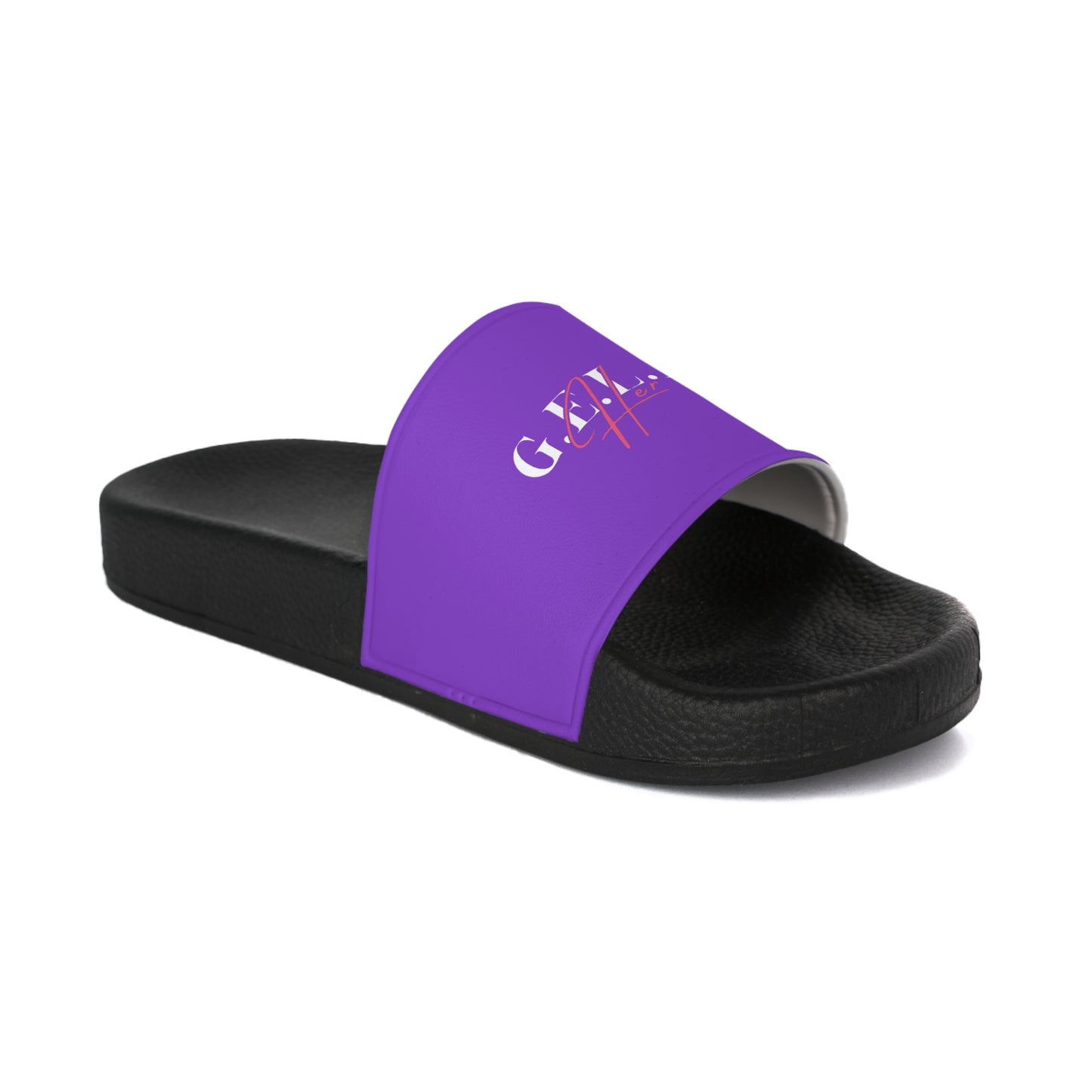 Slide Sandals — 'G.E.L.A' Script Logo Women's Summer Slides