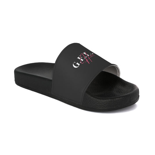Slide Sandals — 'G.E.L.A' Script Logo Women's Summer Slides