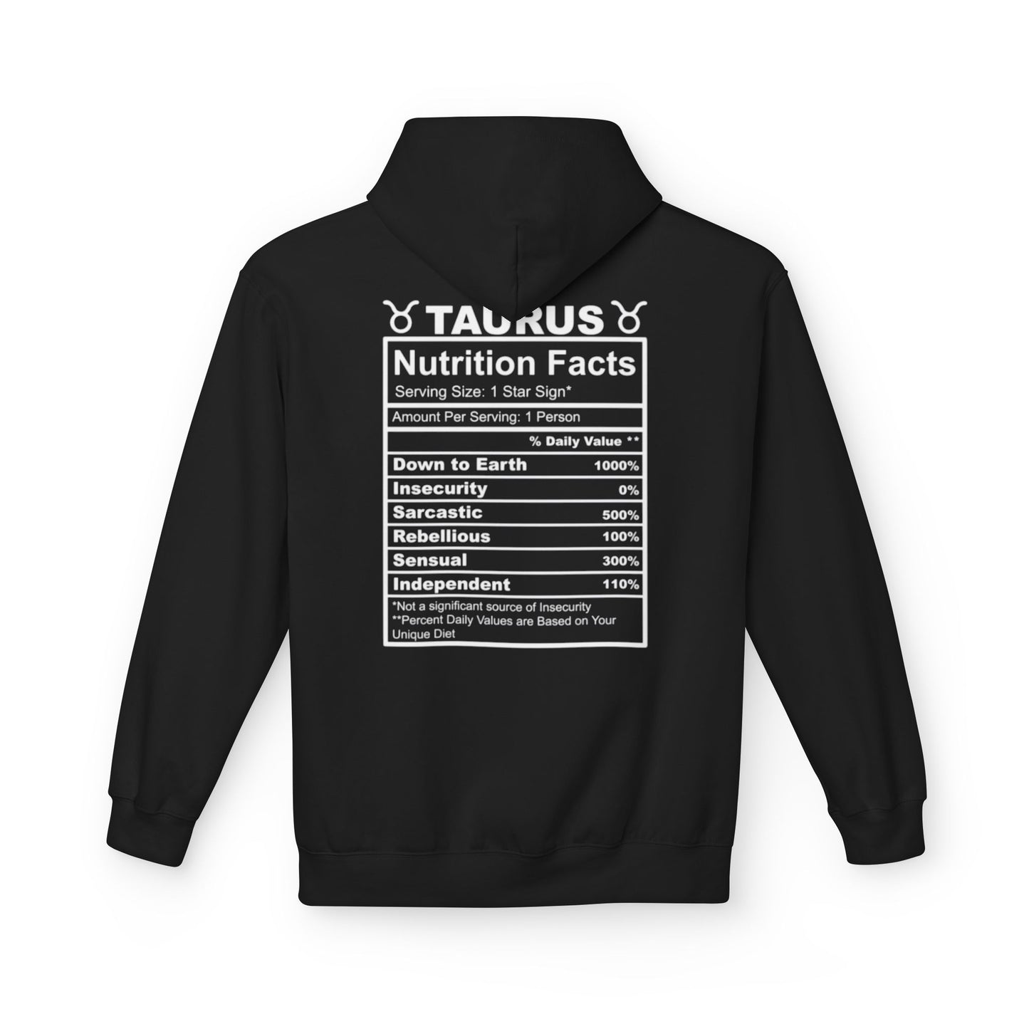 Taurus Zodiac Hoodie — Bull Emblem & Traits Graphic Sweatshirt