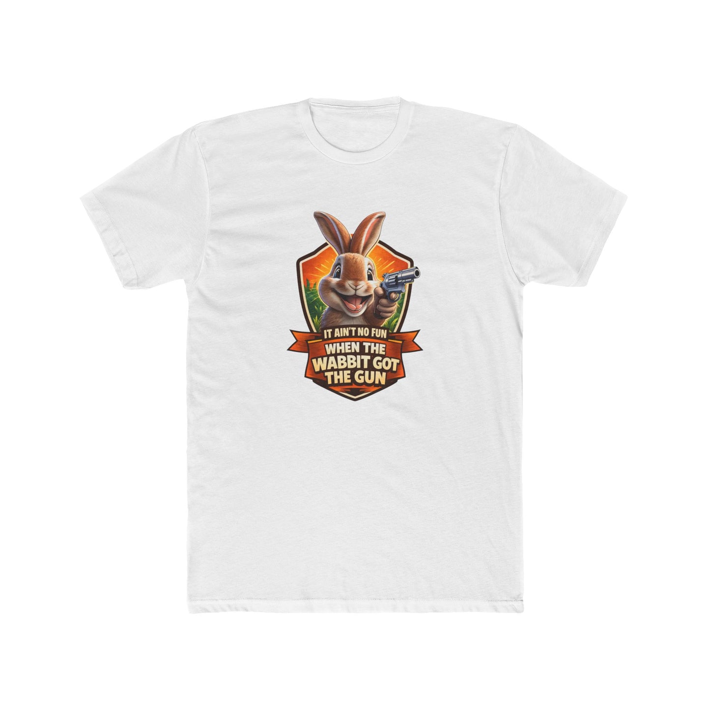 When the Wabbit Got the Gun Tee — Funny Rabbit Graphic T-Shirt