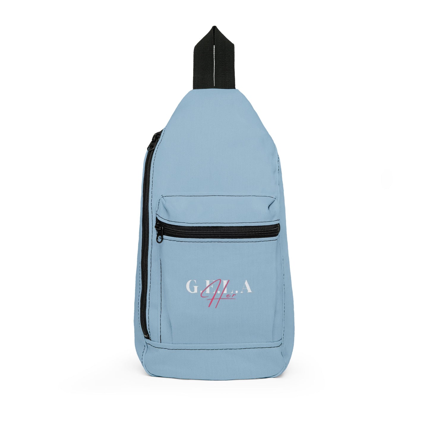 Sky Blue Sling Bag — Lightweight Everyday Crossbody with Subtle 'G.E.L.A' Script