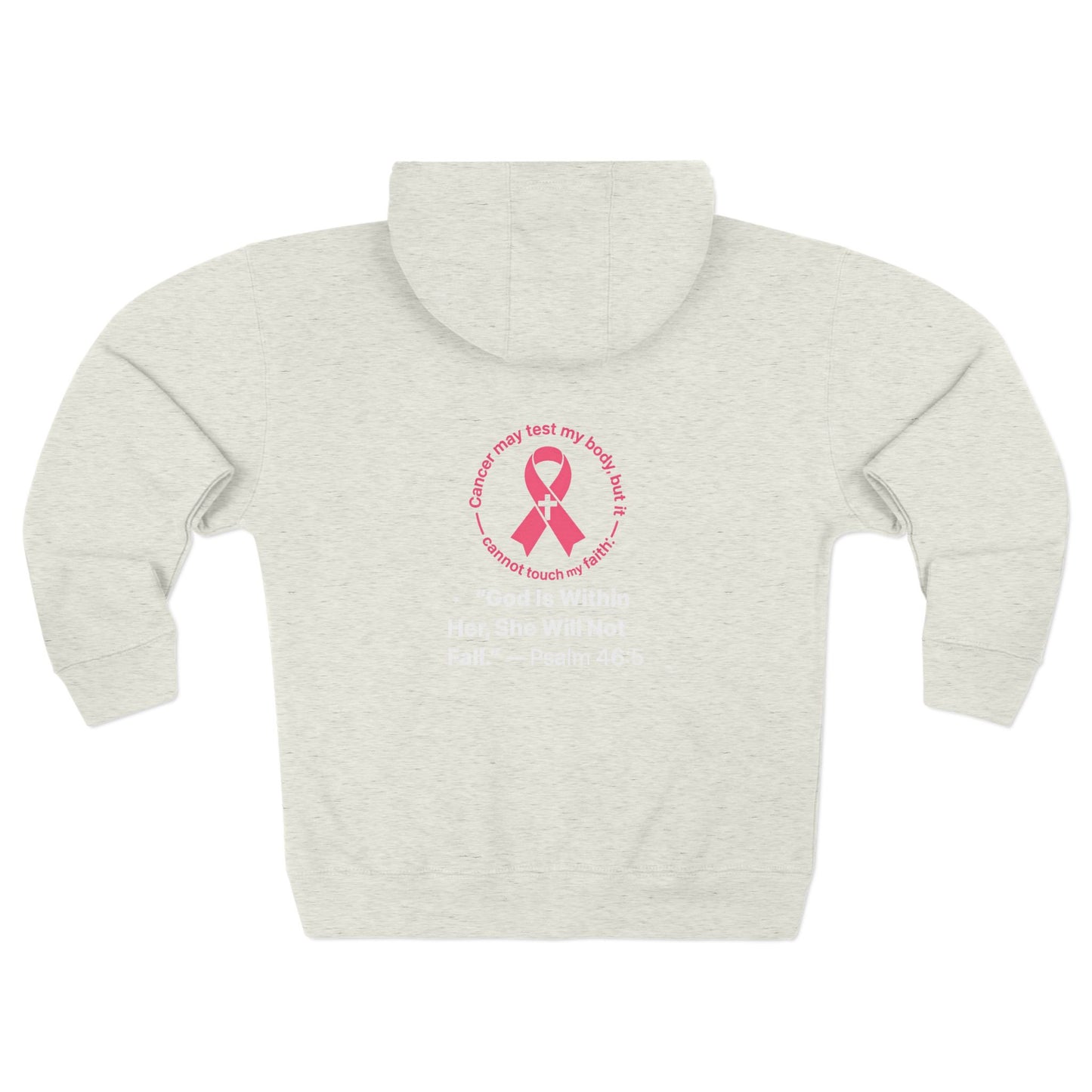 Zip Hoodie — Pink Ribbon Cancer Awareness Support Hoodie