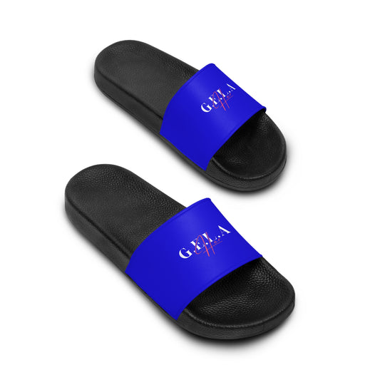 Slide Sandals — 'G.E.L.A' Script Logo Women's Summer Slides