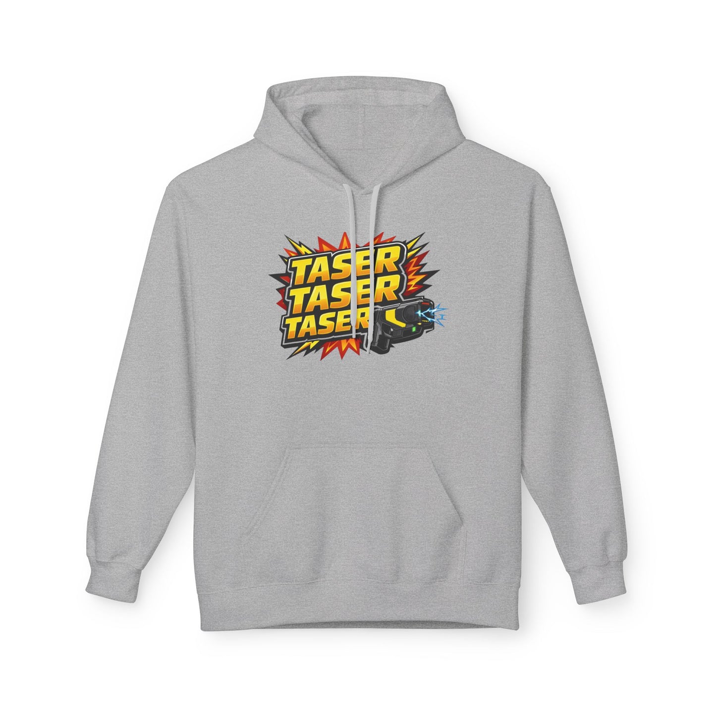 Taser Logo Hoodie — Vintage Yellow Graphic Midweight Pullover