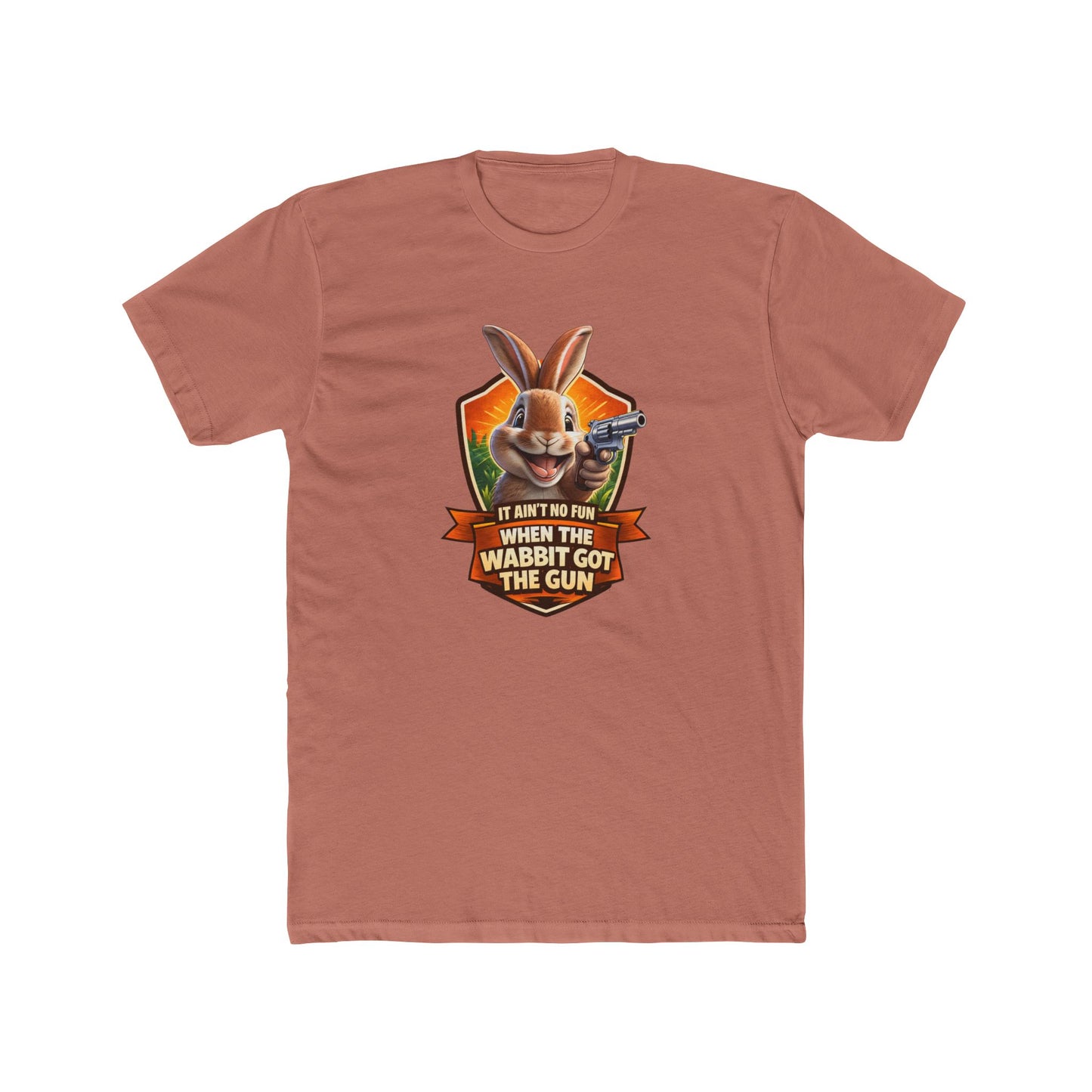 When the Wabbit Got the Gun Tee — Funny Rabbit Graphic T-Shirt
