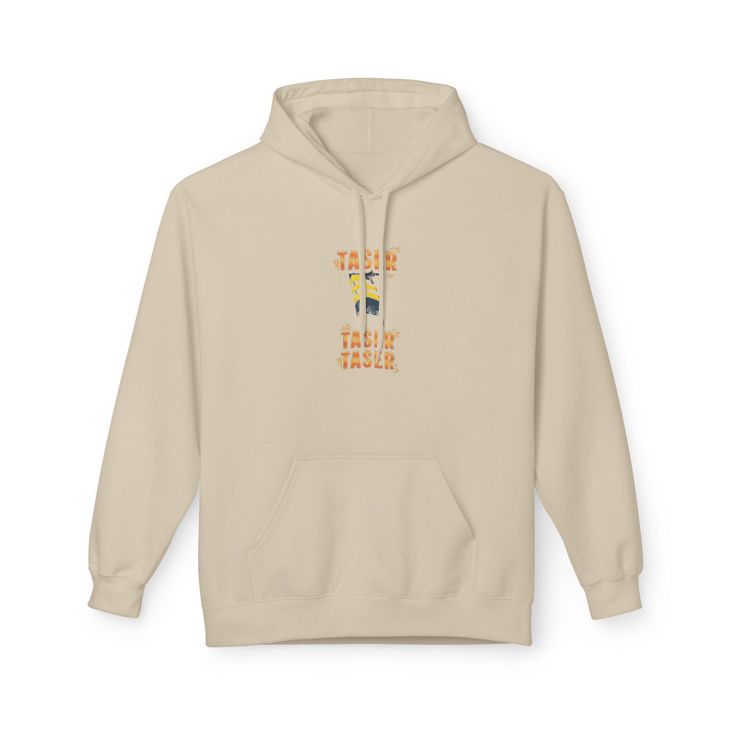 Taser Logo Hoodie — Vintage Yellow Graphic Midweight Pullover