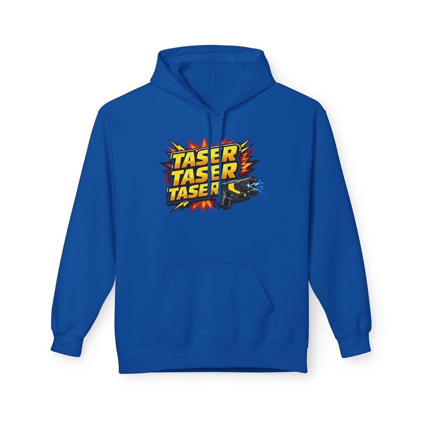Taser Logo Hoodie — Vintage Yellow Graphic Midweight Pullover