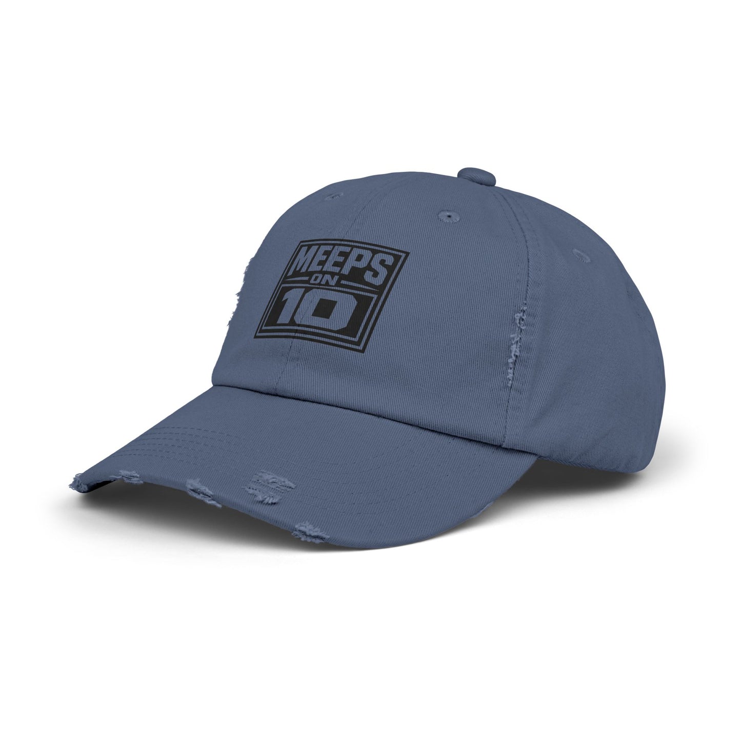 Meeps on 10 Distressed Baseball Cap