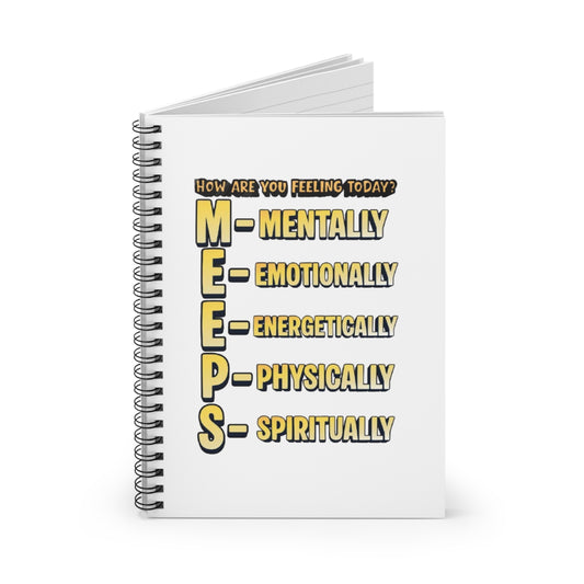 Meeps Mental Health Journal Notebook — Daily Self-Check Journal