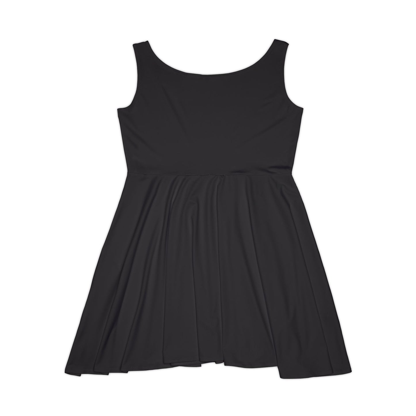 Women's Skater Sun Dress - Minimal Black AOP Casual Dress