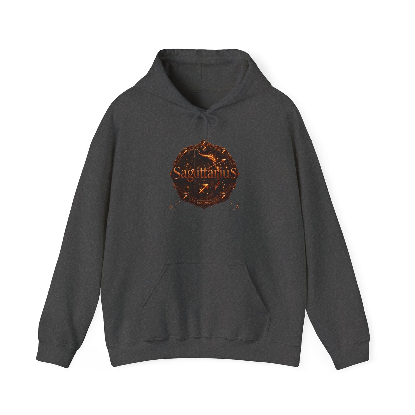 Sagittarius Zodiac Hoodie – Astrology Archer Graphic Sweatshirt with 'Top 10 Traits of Sagittarius' Back Print
