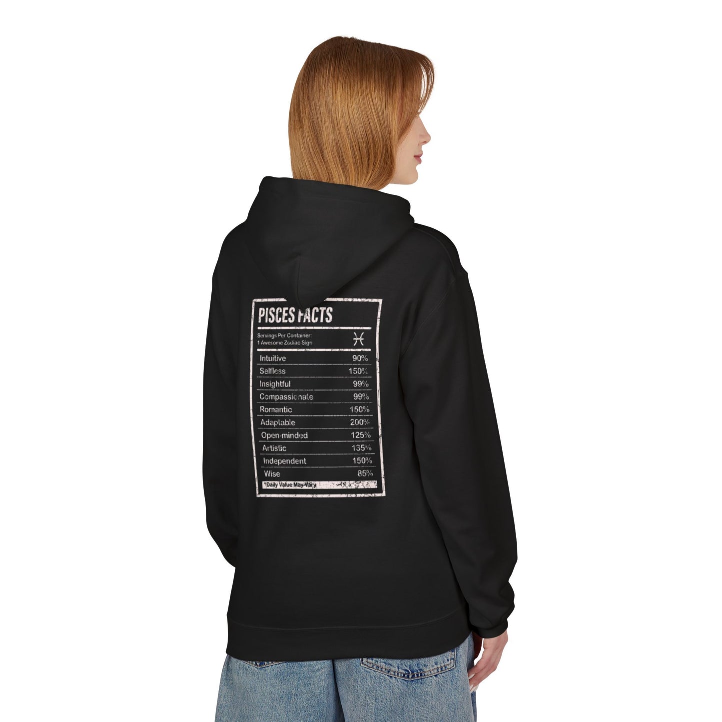 Pisces Zodiac Hoodie — 'Pisces Facts' Astrological Graphic Pullover