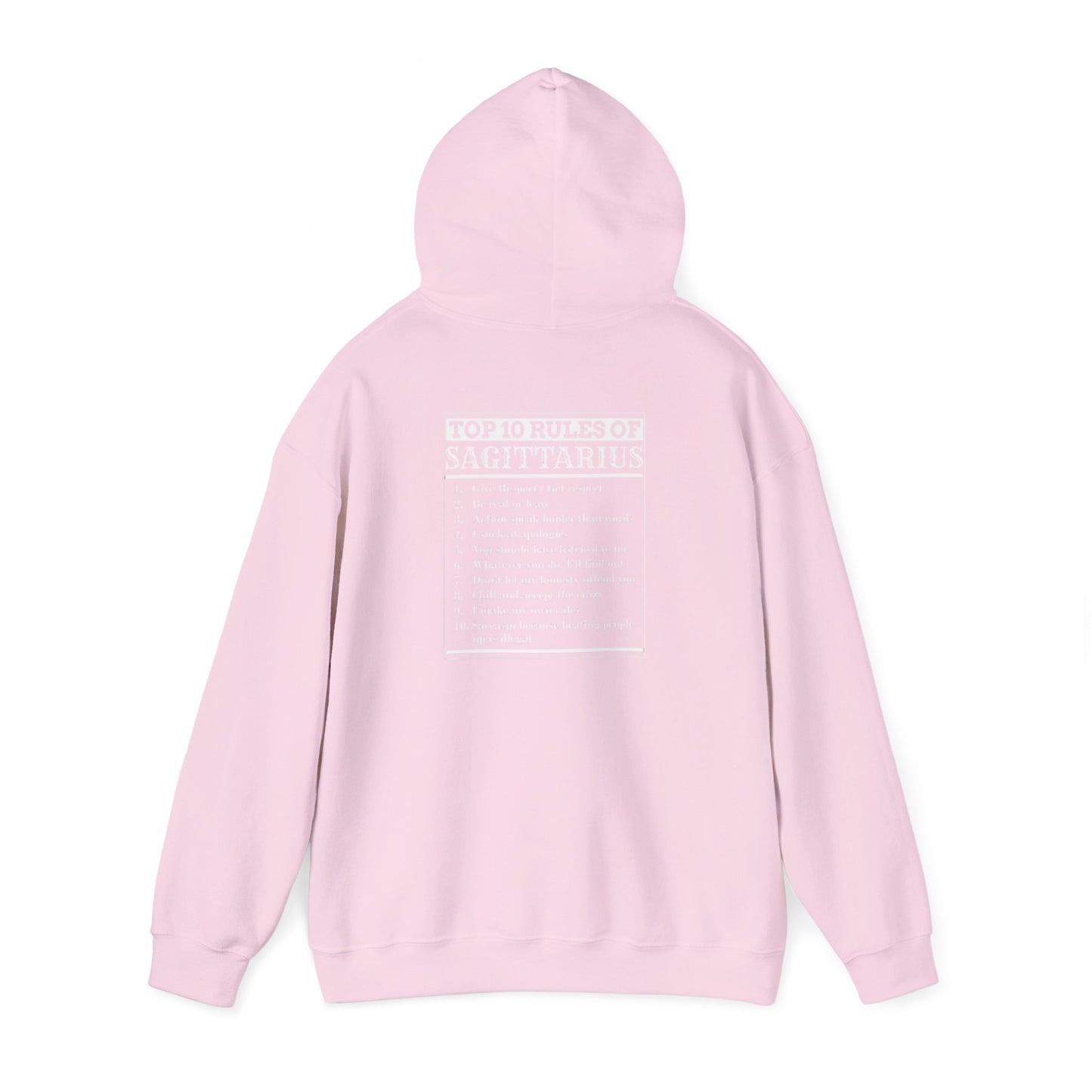 Sagittarius Zodiac Hoodie – Astrology Archer Graphic Sweatshirt with 'Top 10 Traits of Sagittarius' Back Print