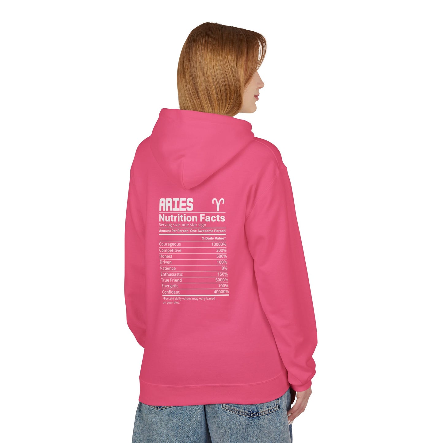 Aries Astrological Hoodie — Vintage Puck Circle Design