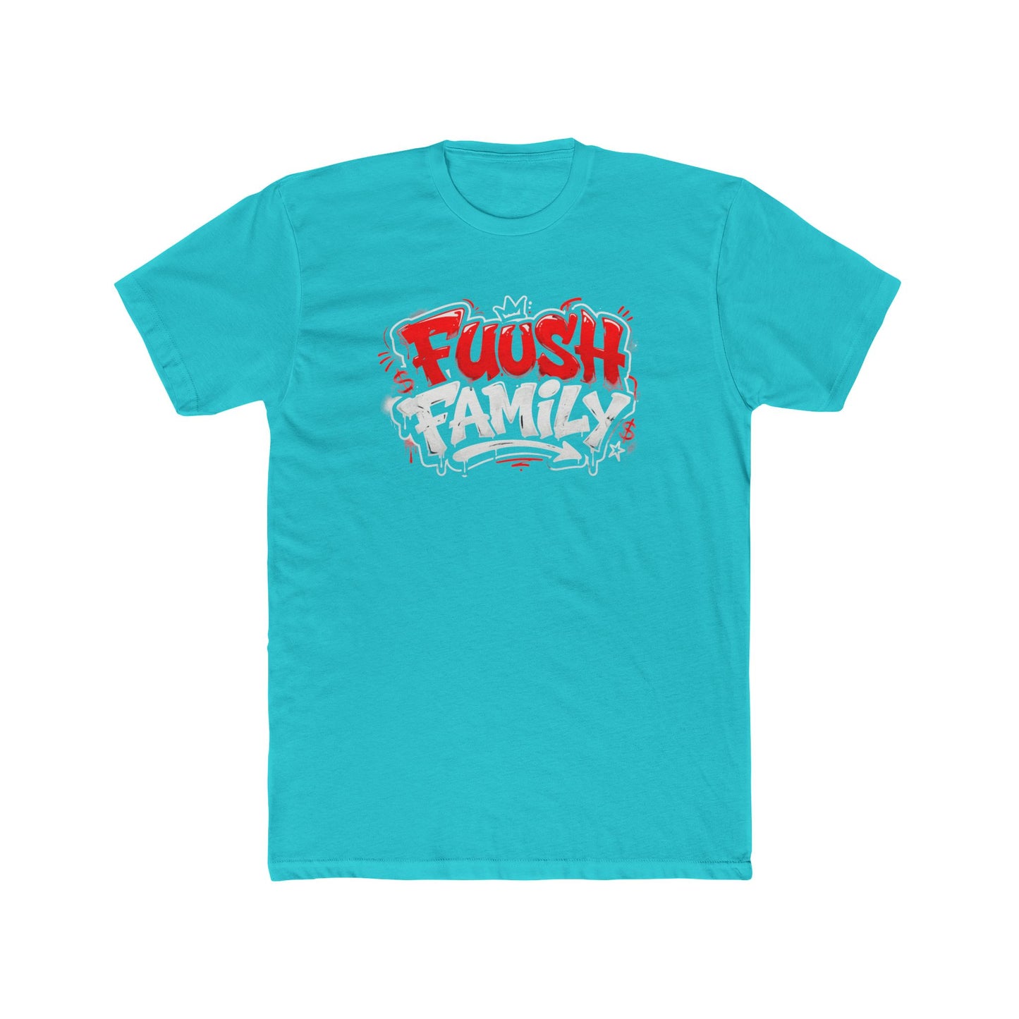 Fuush Family Graphic Tee — Retro Streetwear Crewneck for Fans & Family