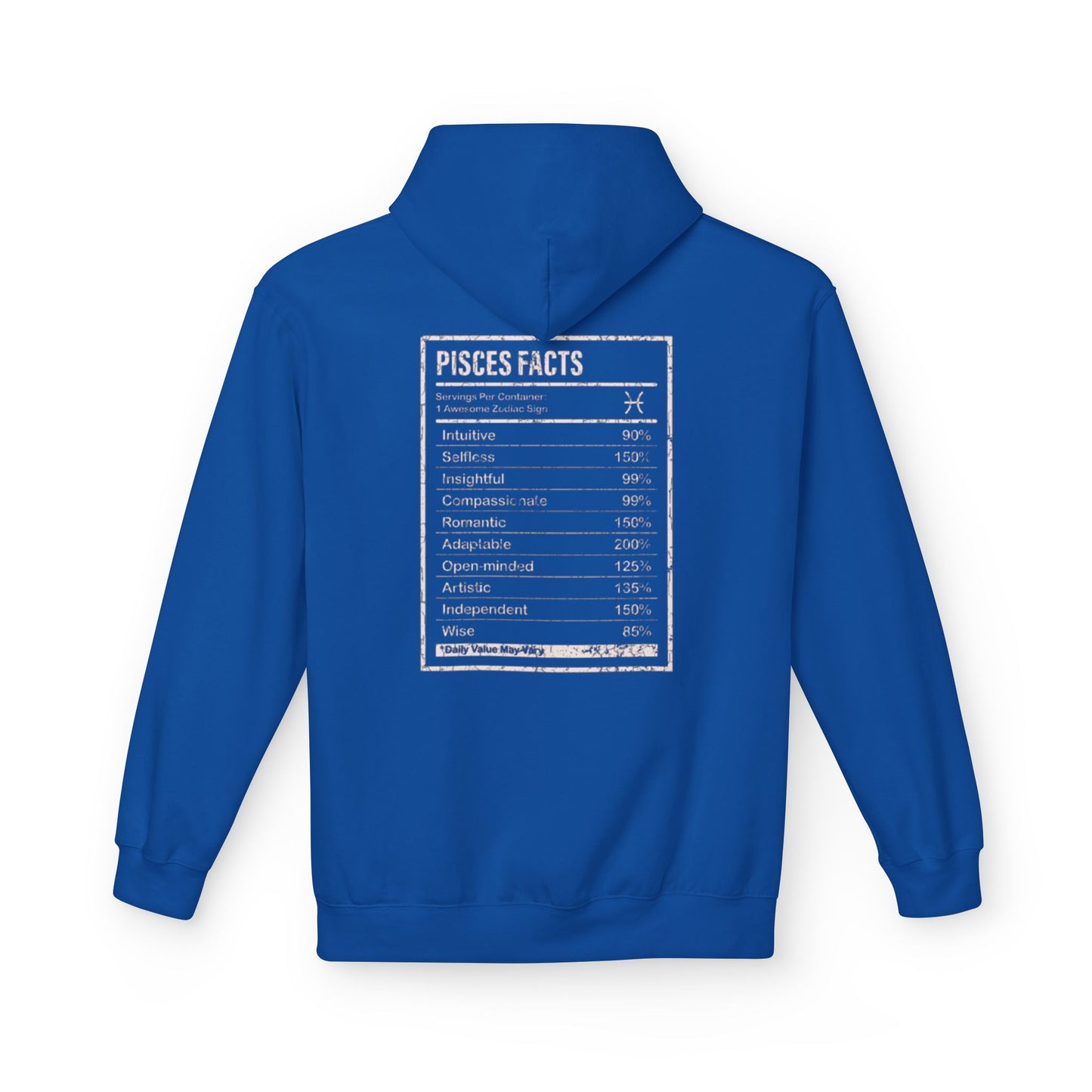 Pisces Zodiac Hoodie — 'Pisces Facts' Astrological Graphic Pullover
