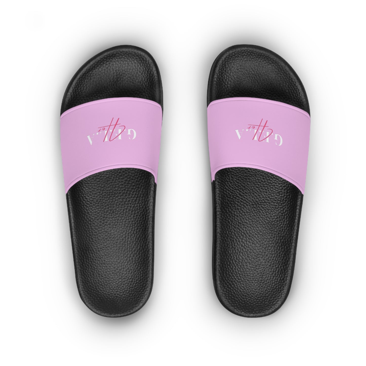 Slide Sandals — 'G.E.L.A' Script Logo Women's Summer Slides