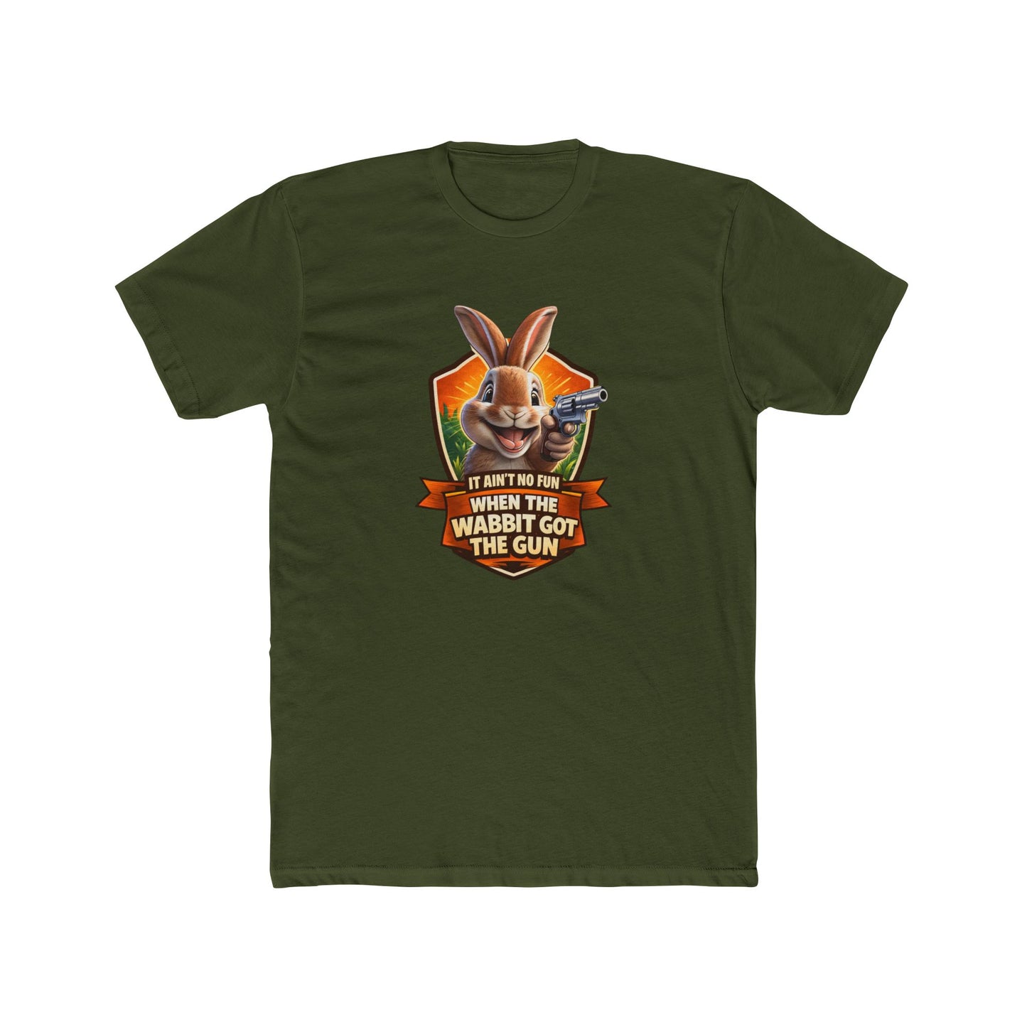 When the Wabbit Got the Gun Tee — Funny Rabbit Graphic T-Shirt